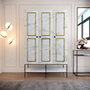 Hanah Home Armario Martin 3 Blanco, Negro y Dorado 126x200x50 cm