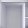Hanah Home Armario Martin 3 Blanco, Negro y Dorado 126x200x50 cm