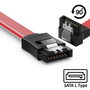 Ewent EC1514 Cable SATA III 7 Pines Hembra/Hembra, 0,5 Metros, Negro y Rojo