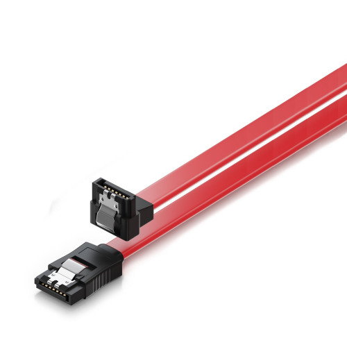 Ewent EC1514 Cable SATA III 7 Pines Hembra/Hembra, 0,5 Metros, Negro y Rojo