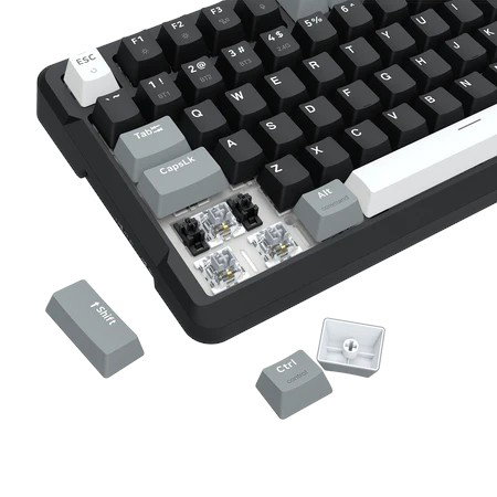 Redragon ARLOKKS QMK K742 Teclado Mecánico Inalámbrico Bluetooth/RGB 98 Teclas Negro