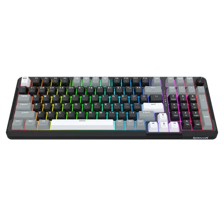 Redragon ARLOKKS QMK K742 Teclado Mecánico Inalámbrico Bluetooth/RGB 98 Teclas Negro