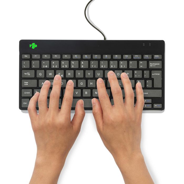 R-Go Tools R-Go Compact Break Teclado Ergonómico QWERTY Negro con Cable