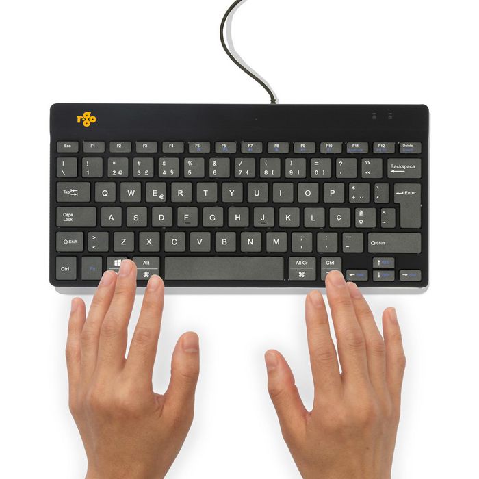 R-Go Tools R-Go Compact Break Teclado Ergonómico QWERTY Negro con Cable