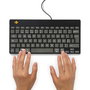 R-Go Tools R-Go Compact Break Teclado Ergonómico QWERTY (PT) con Software de Descanso, Negro, con Cable