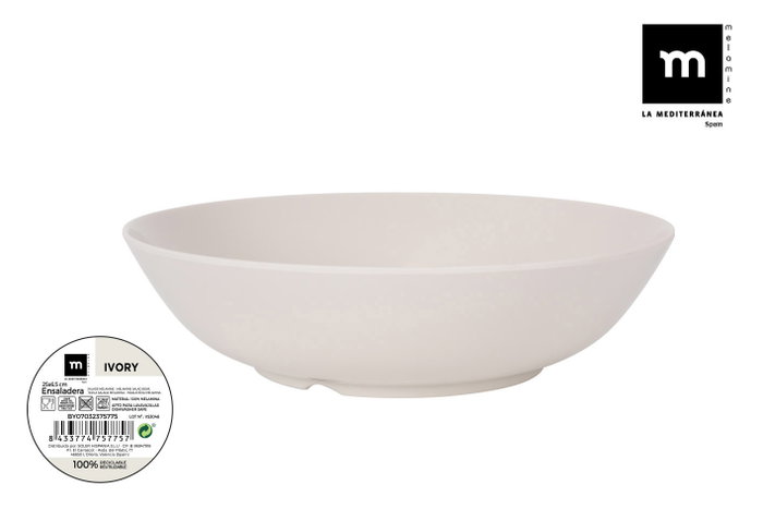 La Mediterranea Ensaladera de Melamina Ivory 25 cm x 6.5 cm (12 Unidades)</html> La Mediterranea Ensaladera de Melamina Ivory 25 cm x 6.5 cm (12 Unidades)</html>