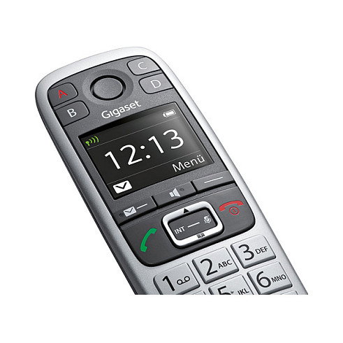 Gigaset E560HX Teléfono Inalámbrico DECT/Analógico Manos Libres Identificador de Llamadas Gris Plata