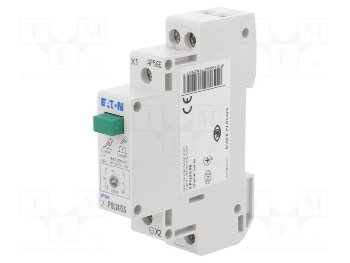 EATON ELECTRIC Interruptor de botón Z-PU verde con LED EATON ELECTRIC Interruptor de botón Z-PU verde con LED