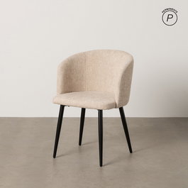 Silla Crema Tejido-Metal Salón 53 X 53 X 77 cm (Set de 2)