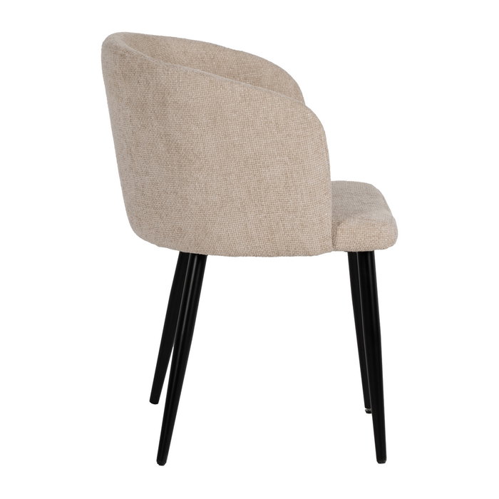 Silla Crema Tejido-Metal Salón 53 X 53 X 77 cm (Set de 2)