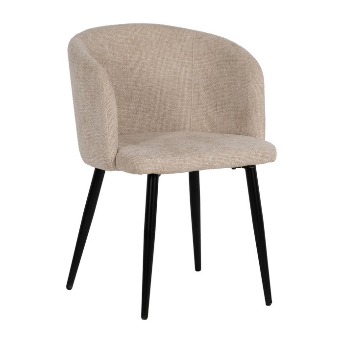 Silla Crema Tejido-Metal Salón 53 X 53 X 77 cm (Set de 2)