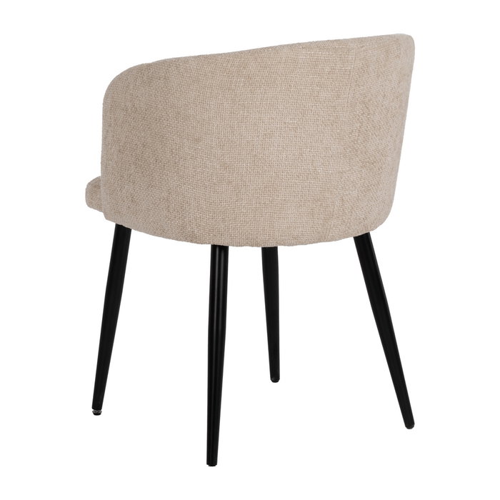 Silla Crema Tejido-Metal Salón 53 X 53 X 77 cm (Set de 2)