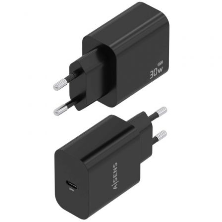 AISENS Cargador USB-C PD3.0 GaN 30W A110-0941 Negro