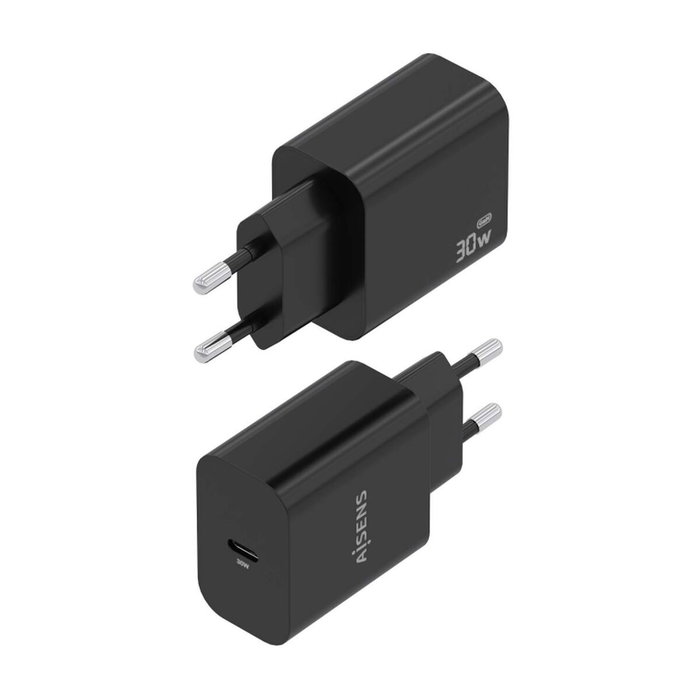 AISENS Cargador GaN USB-C 30W Negro A110-0941 AISENS Cargador GaN USB-C 30W Negro A110-0941