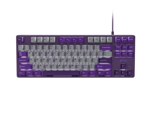 Fury Kanabo K2 Teclado Mecánico USB Qwerty US Blanco Retroiluminado Blanco Gris Morado Fury Kanabo K2 Teclado Mecánico USB Qwerty US Blanco Retroiluminado Blanco Gris Morado