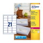 Avery Etiquetas Adhesivas Blancas Recicladas para Láser 63,5x38,1 mm