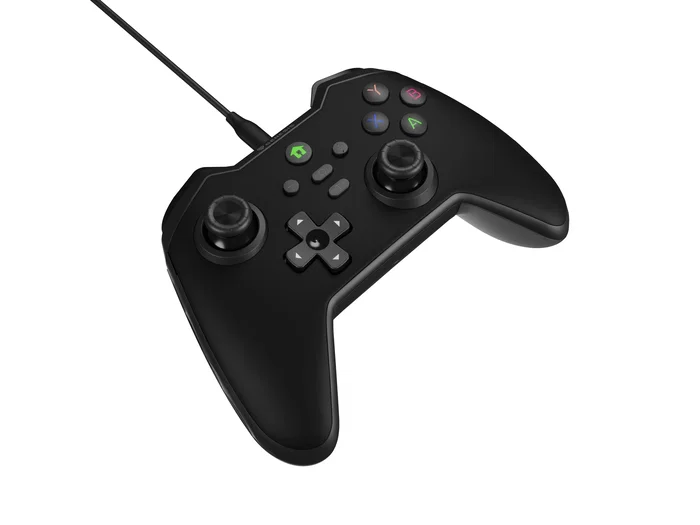 Genesis Mangan 300 Gamepad con Cable USB Negro para PC, Nintendo Switch y Android | 19 Botones, Panel Frontal Intercambiable, Joystick Analógico/Digital