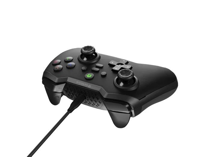 Genesis Mangan 300 Gamepad con Cable USB Negro para PC, Nintendo Switch y Android | 19 Botones, Panel Frontal Intercambiable, Joystick Analógico/Digital