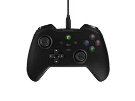 Genesis Mangan 300 Gamepad con Cable USB Negro para PC, Nintendo Switch y Android | 19 Botones, Panel Frontal Intercambiable, Joystick Analógico/Digital