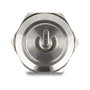 DeLOCK 20981 Drucktaster zum Einbau 12 mm con LED rojo Powersymbol, 4 x Lötanschluss, IP65, 230V, 3A, Níquel/Acero inoxidable, Plata