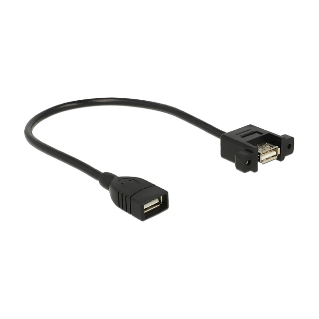 DeLOCK Cable USB 2.0 A hembra a A hembra para montaje, 0,25 m DeLOCK Cable USB 2.0 A hembra a A hembra para montaje, 0,25 m
