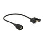 DeLOCK Cable USB 2.0 hembra a hembra de 0,25 m