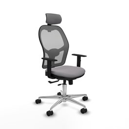 PIQUERAS Y CRESPO Silla de oficina Jorquera Gris con mecanismo Sincro/Traslack