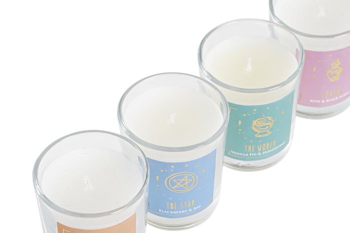 DKD Home Decor Vela Indio Multicolor 5 x 6 x 17 cm Set de 3 (6 Unidades) Perfumada Tarot 15h