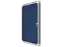 Nobo Vitrina de anuncios Premium Plus fieltro azul 6xA4 con cerradura y marco de aluminio