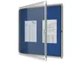 Nobo Vitrina de anuncios Premium Plus fieltro azul 6xA4 con cerradura y marco de aluminio