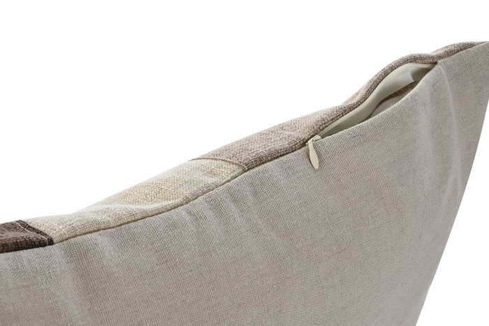 DKD Home Decor Cojin Collection Cushions ch1c25 Urban Beige Marron Patchwork Algodon Poliester 45 x 45 cm (2 Unidades)