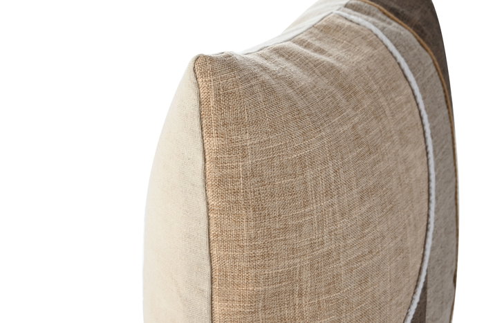 DKD Home Decor Cojin Collection Cushions ch1c25 Urban Beige Marron Patchwork Algodon Poliester 45 x 45 cm (2 Unidades)