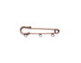 Innspiro Aguja broche metálica 3 anillas dorada envejecida 50,0x10,7mm, 2 unidades