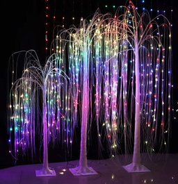 DKD Home Decor Árbol de Navidad de Metal con 240 Luces LED Multicolor y Bluetooth