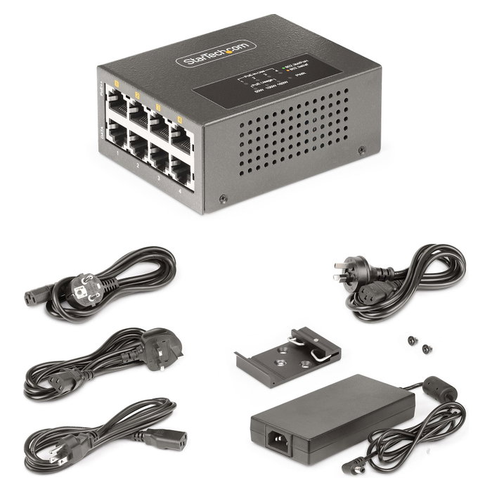 StarTech AS445C-POE-INJECTOR Inyector PoE++ de 4 puertos, 160W, 5Gbps StarTech AS445C-POE-INJECTOR Inyector PoE++ de 4 puertos, 160W, 5Gbps