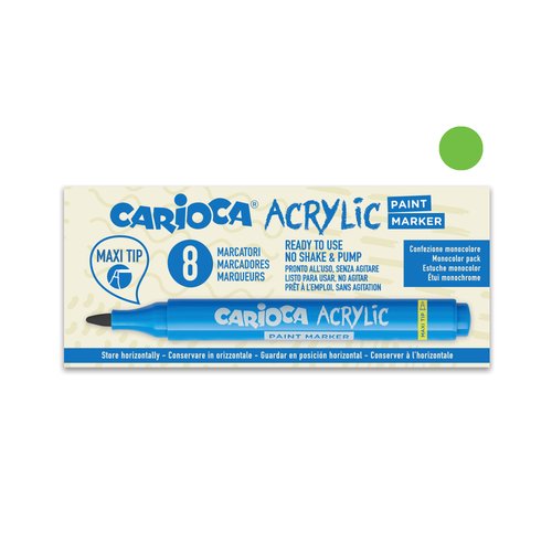 Carioca Paint Marker Punta Maxi Verde (Set de 8) Carioca Paint Marker Punta Maxi Verde (Set de 8)