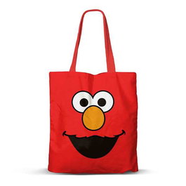 ELMO Bolsa para la compra con cara de fan, 40x33x7 cm, compartimento único, asas para el hombro - Karactermania