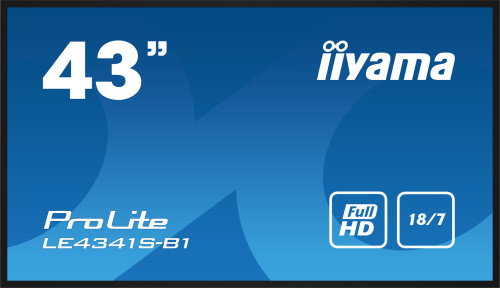 iiyama LE4341S-B1 pantalla de señalización Pantalla plana para señalización digital 108 cm (42.5") LCD 350 cd / m² Full HD Negro 18/7 iiyama LE4341S-B1 pantalla de señalización Pantalla plana para señalización digital 108 cm (42.5") LCD 350 cd / m² Full HD Negro 18/7