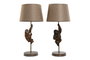 DKD Home Decor Lámpara de Sobremesa de Resina y Metal, 26x26x53,5 cm (Pack de 2 unidades surtidas)