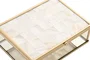DKD Home Decor Joyero de Cristal y Metal Nácar Blanco