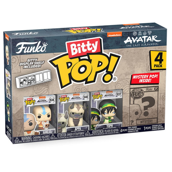 FUNKO Blister 4 figuras Bitty POP Avatar The Last Airbender Aang FUNKO Blister 4 figuras Bitty POP Avatar The Last Airbender Aang