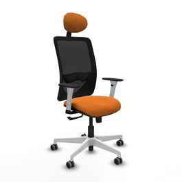 PIQUERAS Y CRESPO Silla de oficina Zulema Naranja con mecanismo Sincro