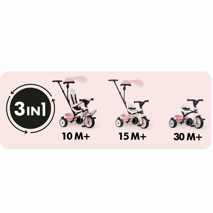 Smoby Baby Balade Triciclo Infantil Rosa Smoby Baby Balade Triciclo Infantil Rosa