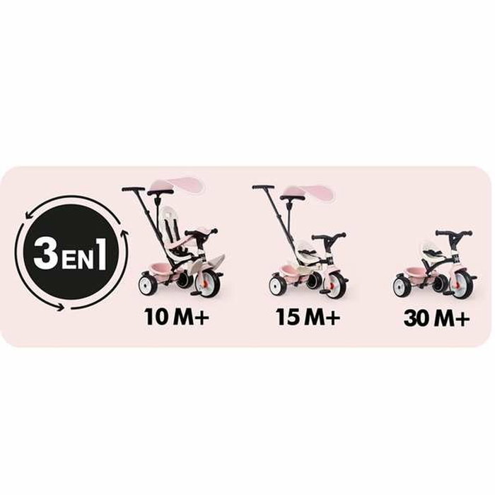 Smoby Baby Balade Triciclo Infantil Rosa