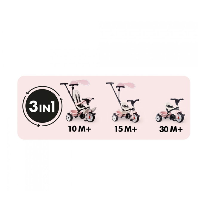 Smoby Baby Balade Triciclo Infantil Rosa Smoby Baby Balade Triciclo Infantil Rosa
