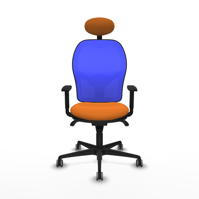 PIQUERAS Y CRESPO Silla de oficina Jorquera con mecanismo Sincro, Naranja y Azul PIQUERAS Y CRESPO Silla de oficina Jorquera con mecanismo Sincro, Naranja y Azul