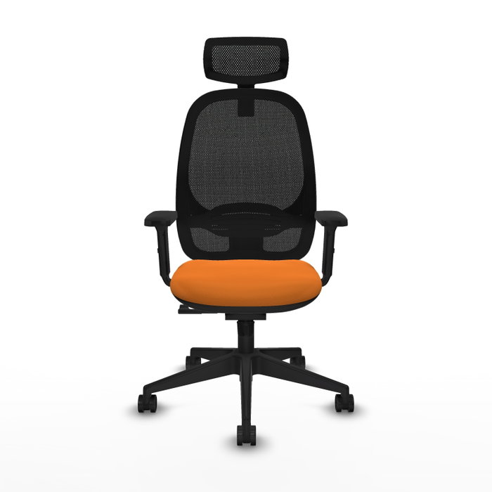 PIQUERAS Y CRESPO Silla de oficina Cilanco con mecanismo Sincro, Naranja y Negro