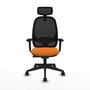 PIQUERAS Y CRESPO Silla de oficina Cilanco con mecanismo Sincro, Naranja y Negro