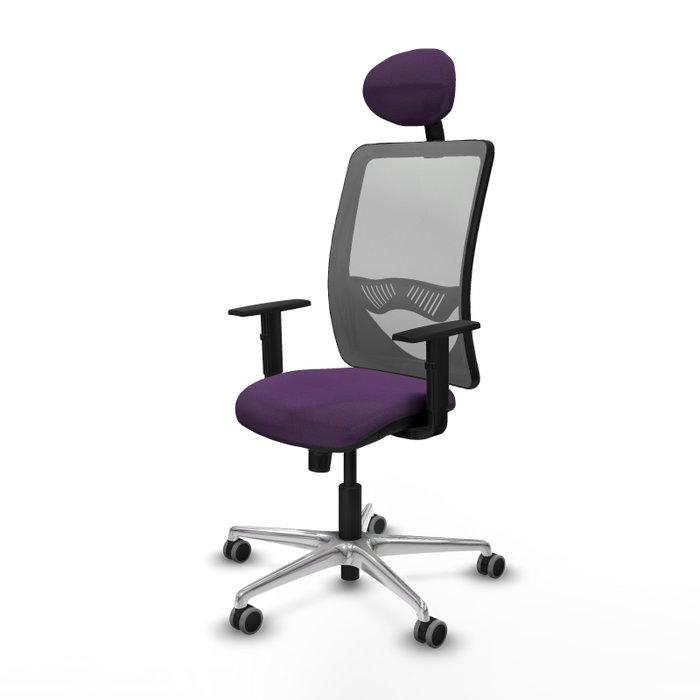 PIQUERAS Y CRESPO Silla de oficina Zulema con mecanismo Sincro, Morado y Gris PIQUERAS Y CRESPO Silla de oficina Zulema con mecanismo Sincro, Morado y Gris