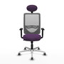 PIQUERAS Y CRESPO Silla de oficina Zulema con mecanismo Sincro, Morado y Gris